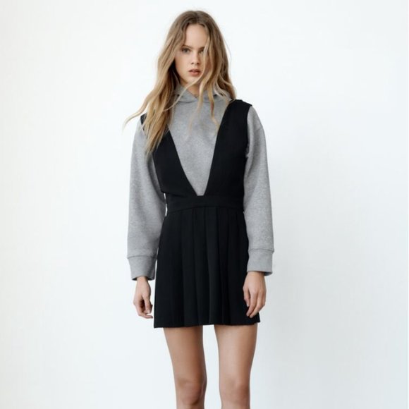 Zara Dresses & Skirts - Zara pinafore dress with pleats